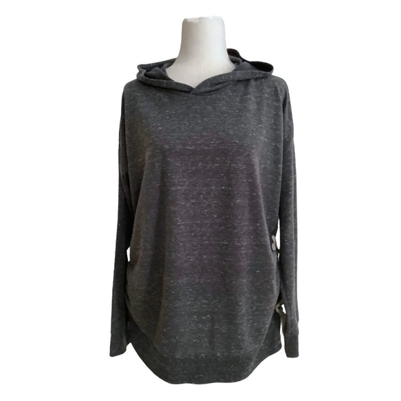 Flirtitude Active Womens Large Long Sleeve Pullover Hoodie Side Braided Laces - Picture 1 of 13